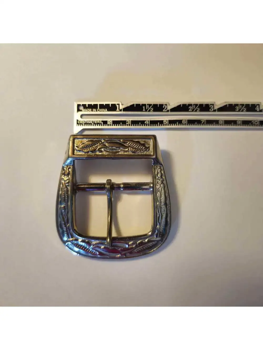 Vintage Western Silver - Tone Belt Buckle 